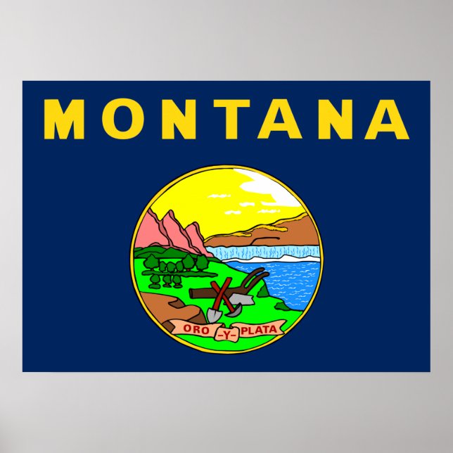 Poster bandeira de Montana (Frente)