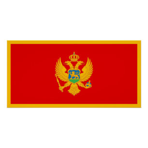 Póster Bandeira de Montenegro