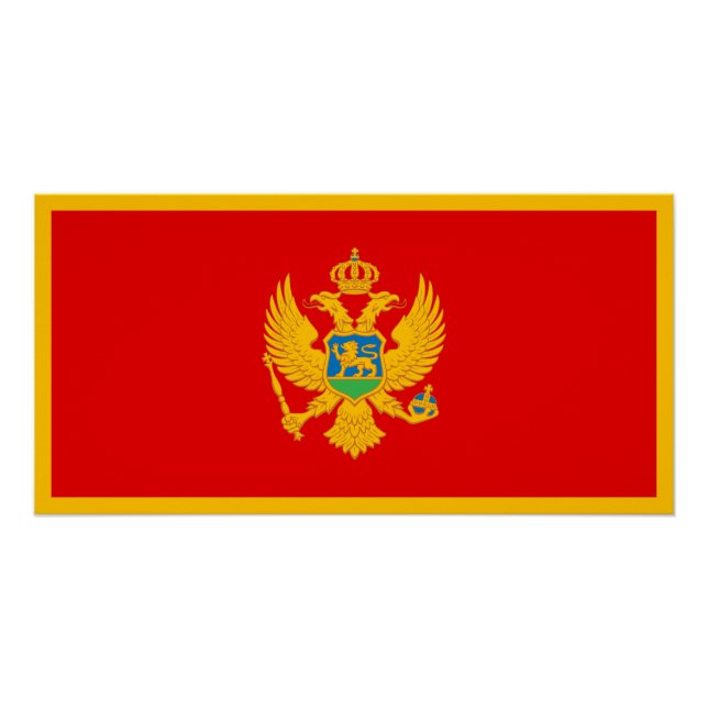 Póster Bandeira de Montenegro (Frente)