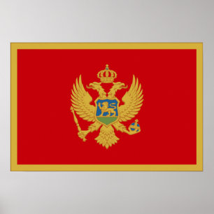 Poster Bandeira de Montenegro
