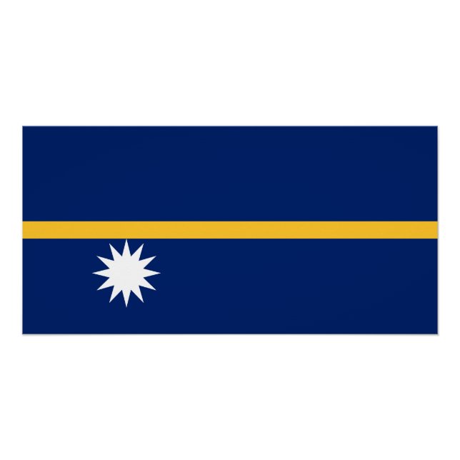 Póster Bandeira de Nauru (Frente)