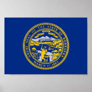 Póster Bandeira de Nebraska