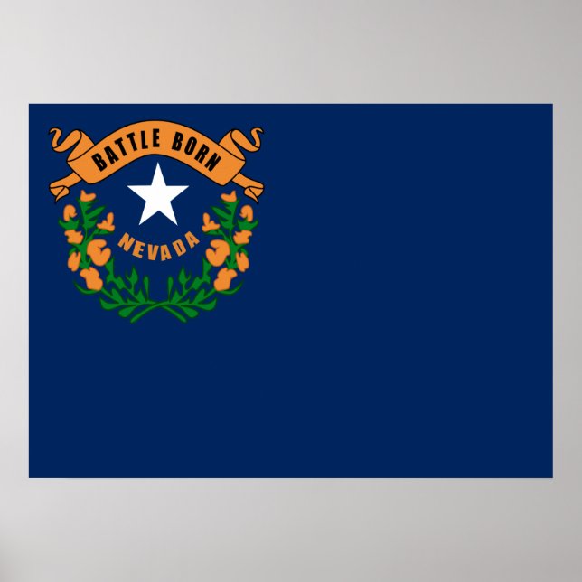 Poster Bandeira de Nevada (Frente)