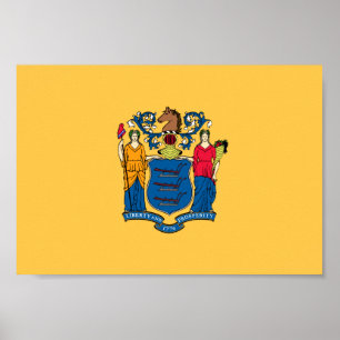 Póster Bandeira de New-jersey