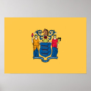 Póster Bandeira de New-jersey