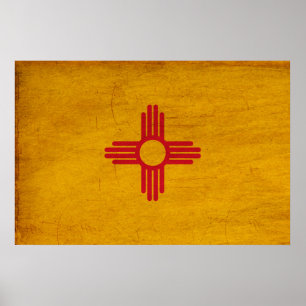 Póster Bandeira de New mexico