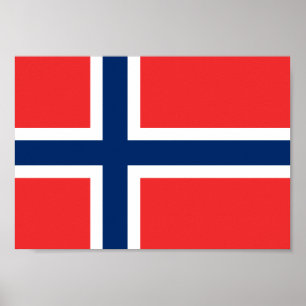Póster Bandeira de Noruega