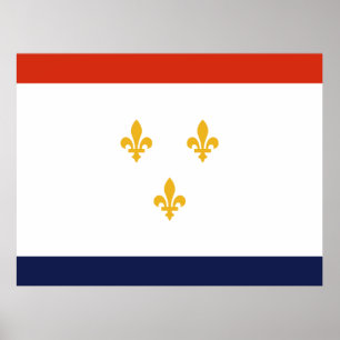 Poster Bandeira de Nova Orleans