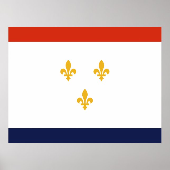 Poster Bandeira de Nova Orleans (Frente)