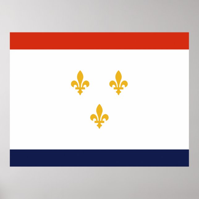 Poster Bandeira de Nova Orleans (Frente)