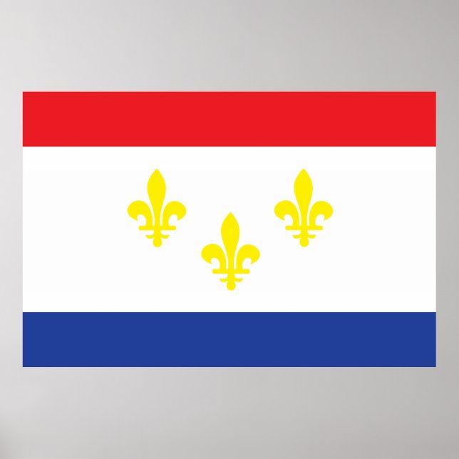 Poster Bandeira de Nova Orleans (Frente)
