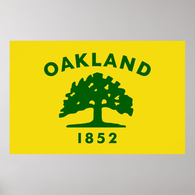 Poster Bandeira de Oakland, Califórnia (Frente)