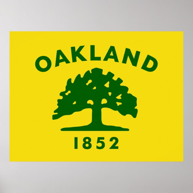 Poster Bandeira de Oakland, Califórnia (Frente)