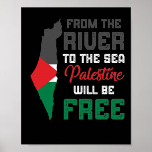 Poster Bandeira de ocupação israelense no fim da Palest