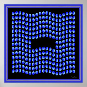 Póster Bandeira de ondulação das gotas