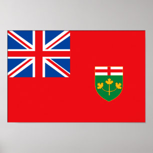Póster Bandeira de ONTÁRIO