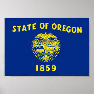 Póster Bandeira de Oregon