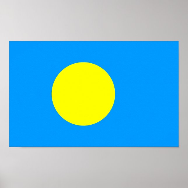 Poster Bandeira de Palau (Frente)