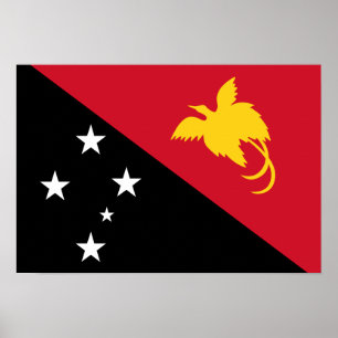 Póster Bandeira de Papuá-Nova Guiné