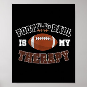 Poster Bandeira de Pé Bola é Minha Terapia Engraçado Band