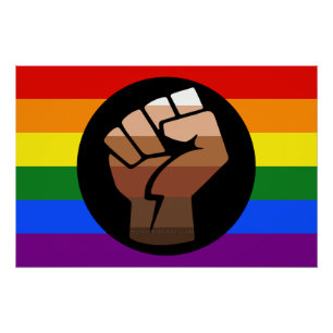 Póster Bandeira de pessoas queer do SlipperyJoe punho erg