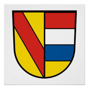 Póster bandeira de Pforzheim cidade da Alemanha símbolo e