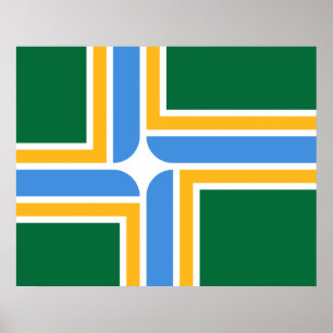 Poster Bandeira de Portland (Oregon)