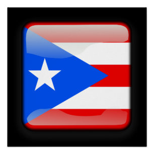Póster Bandeira de Porto Rico