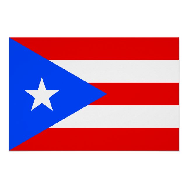 Póster Bandeira de Porto Rico (Frente)