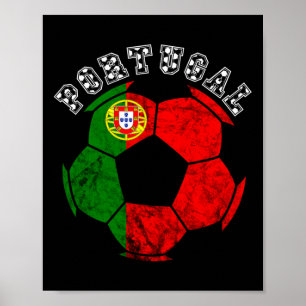 Poster Bandeira de Portugal Byll Jogador de Futebol Portu