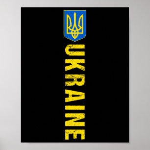 Poster Bandeira de Presente da Ucrânia Ukraini Kiev Ucran
