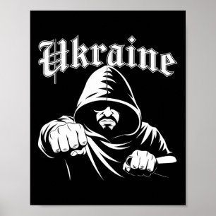Poster Bandeira de Presente da Ucrânia Ukraini Kiev Ucran