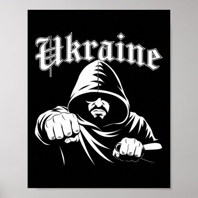 Poster Bandeira de Presente da Ucrânia Ukraini Kiev Ucran (Frente)