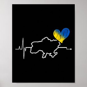 Poster Bandeira de Presente da Ucrânia Ukraini Kiev Ucran