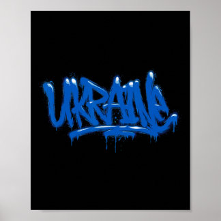 Poster Bandeira de Presente da Ucrânia Ukraini Kiev Ucran