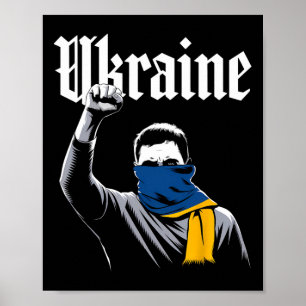 Poster Bandeira de Presente da Ucrânia Ukraini Kiev Ucran