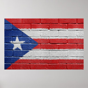 Póster Bandeira de Puerto Rico