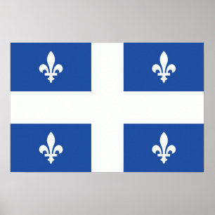 Póster Bandeira de Quebeque