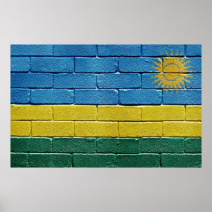 Poster Bandeira de Rwanda