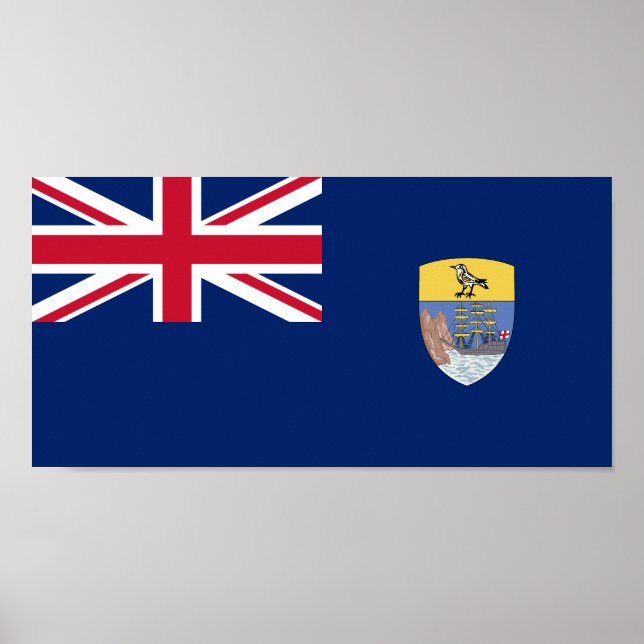 Poster Bandeira de Santa Helena (Frente)