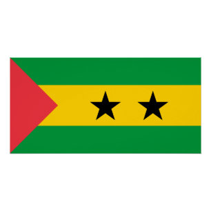 Póster Bandeira de São Tomé e Príncipe