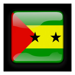 Póster Bandeira de São Tomé e Príncipe