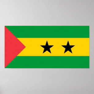 Poster Bandeira de São Tomé e Príncipe