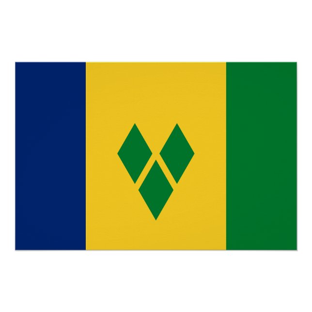 Póster Bandeira de São Vicente (Frente)