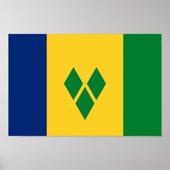 Poster Bandeira de São Vicente (Frente)
