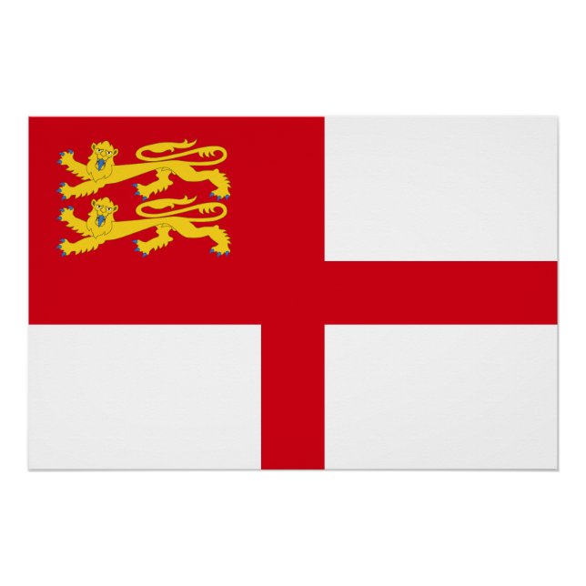 Póster Bandeira de Sark (Frente)
