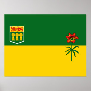 Poster Bandeira de Saskatchewan