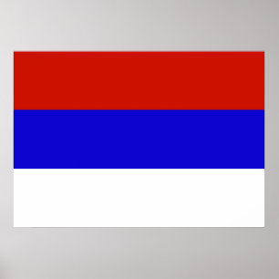 Póster Bandeira de Serbia