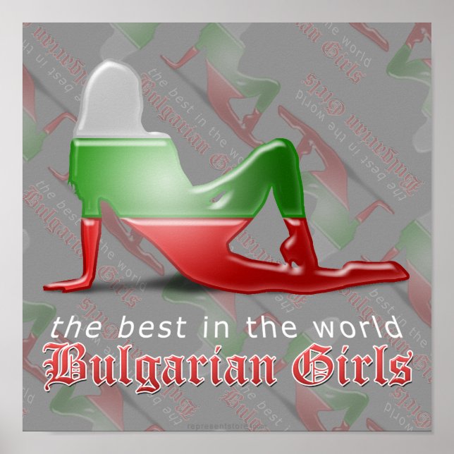 Póster Bandeira de Silhouette para Menina Búlgara (Frente)