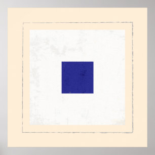 Póster Bandeira de sinal náutica da letra "S"